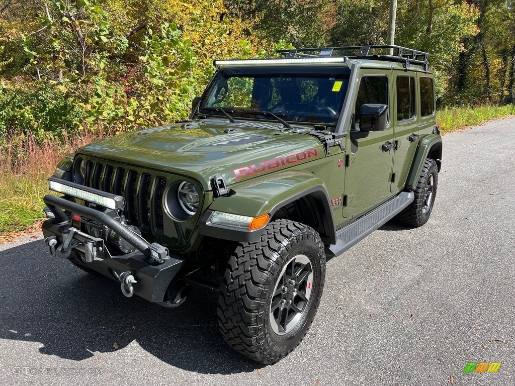 2021 Wrangler Unlimited Rubicon 4x4 - Sarge Green / Black photo #2