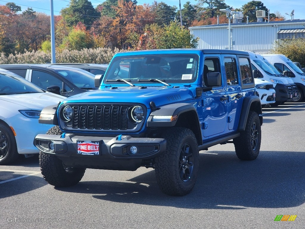 2024 Wrangler 4-Door Willys 4xe Hybrid - Hydro Blue Pearl / Black photo #1