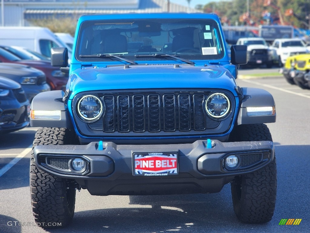 2024 Wrangler 4-Door Willys 4xe Hybrid - Hydro Blue Pearl / Black photo #2