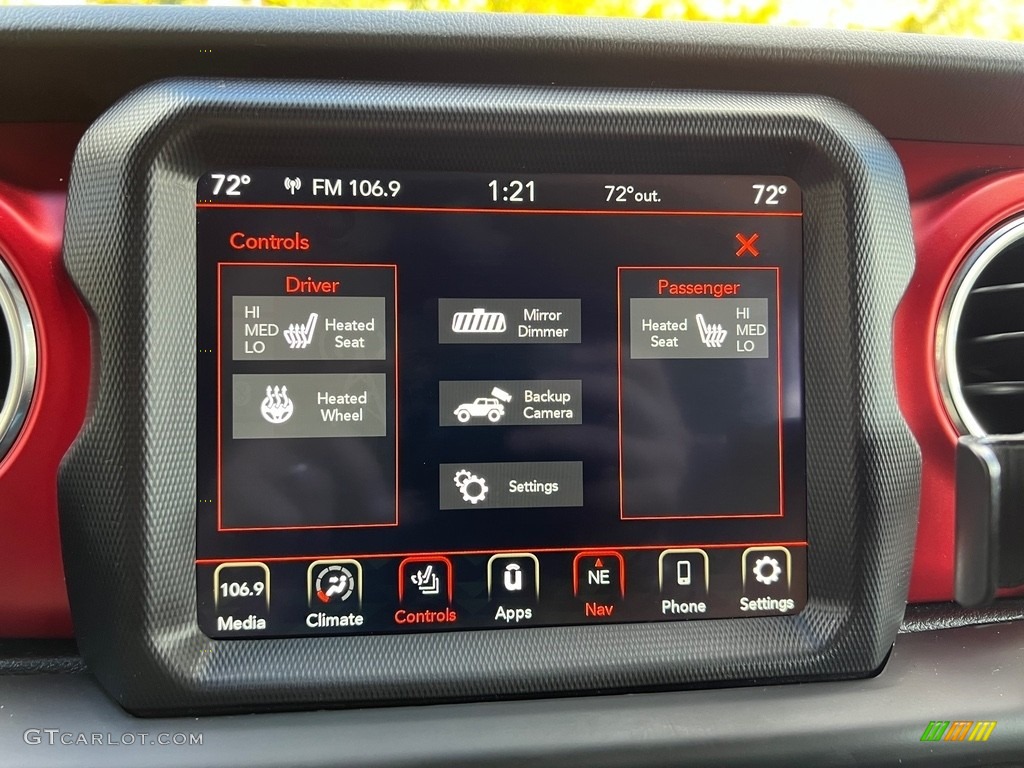 2021 Jeep Wrangler Unlimited Rubicon 4x4 Controls Photo #146724966