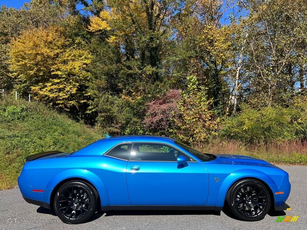 B5 Blue Pearl 2023 Dodge Challenger SRT Hellcat JailBreak Widebody Exterior Photo #146724999