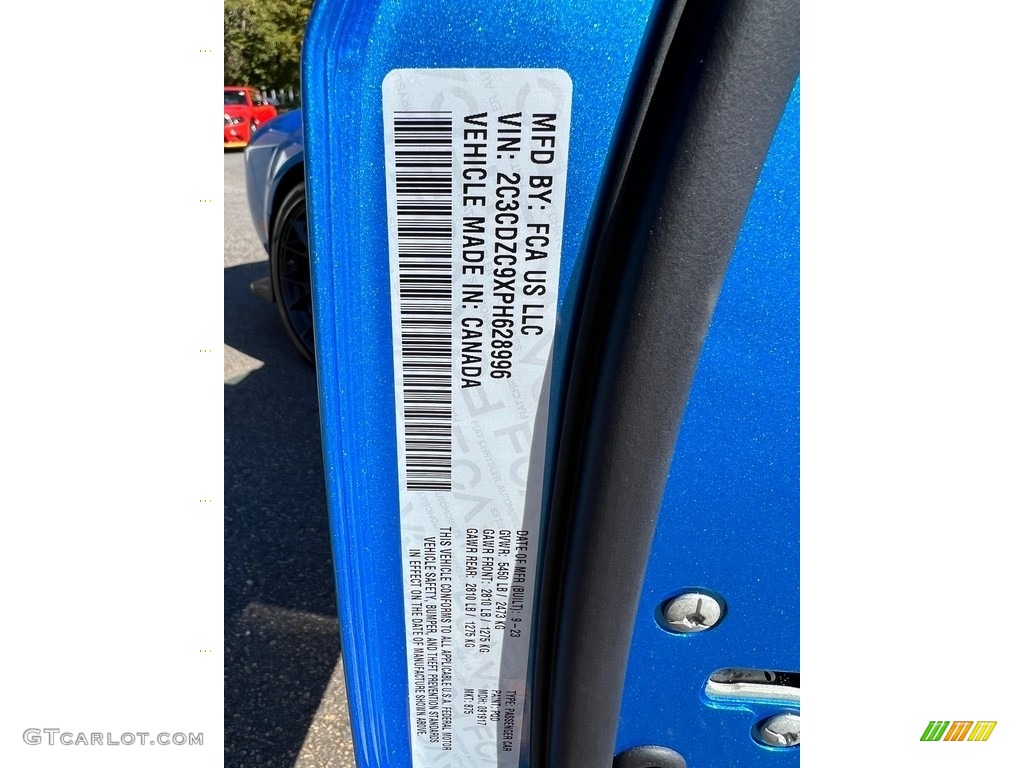 2023 Challenger Color Code PQD for B5 Blue Pearl Photo #146725080