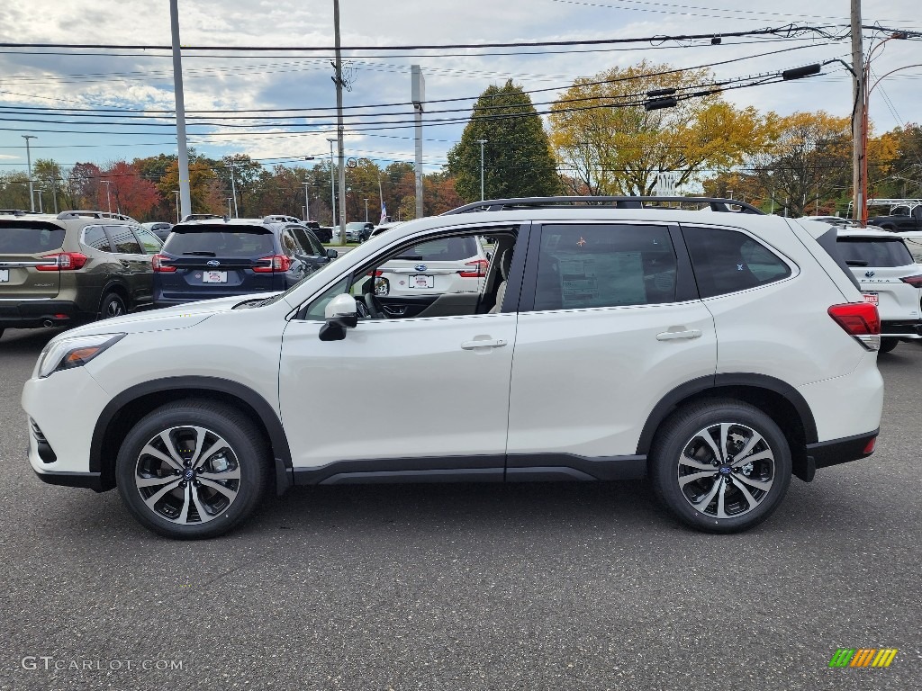 2023 Forester Limited - Crystal White Pearl / Gray photo #3