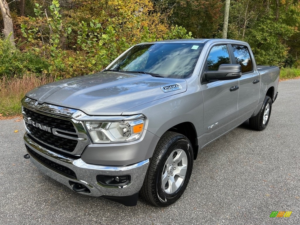 2024 1500 Big Horn Crew Cab 4x4 - Billet Silver Metallic / Diesel Gray/Black photo #2