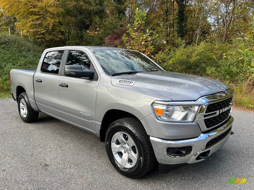 2024 1500 Big Horn Crew Cab 4x4 - Billet Silver Metallic / Diesel Gray/Black photo #4