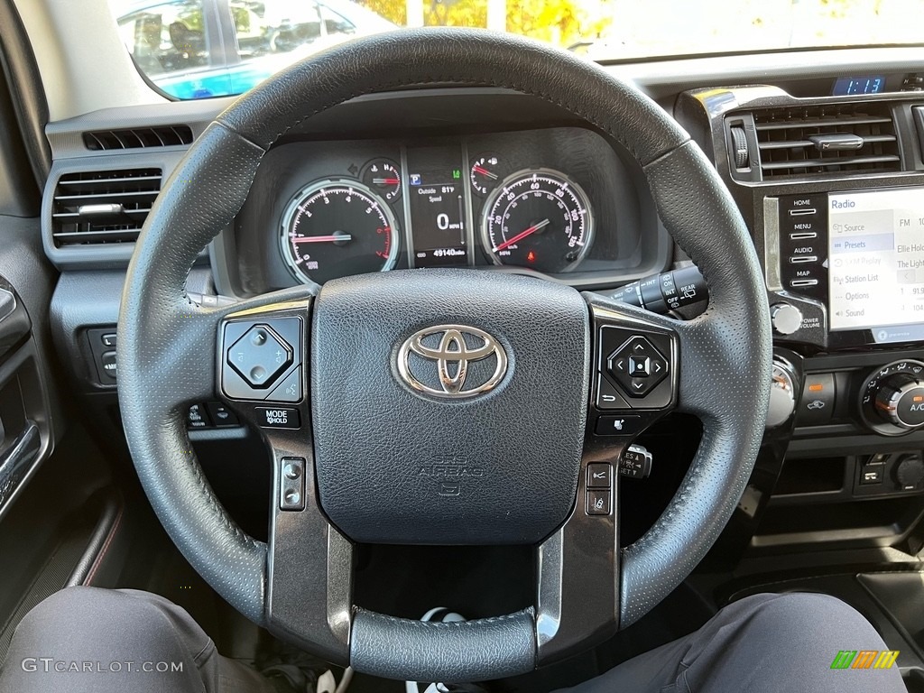 2022 Toyota 4Runner TRD Off Road 4x4 Black/Graphite Steering Wheel Photo #146727737