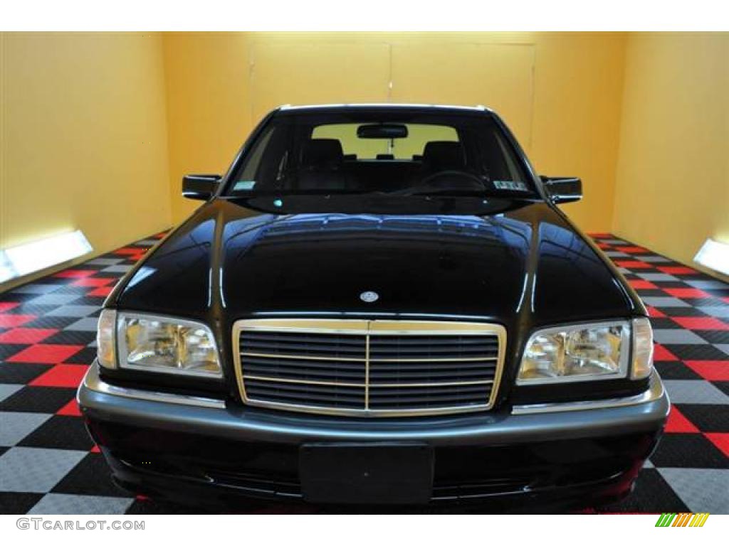 1999 C 230 Kompressor Sedan - Black / Black photo #2