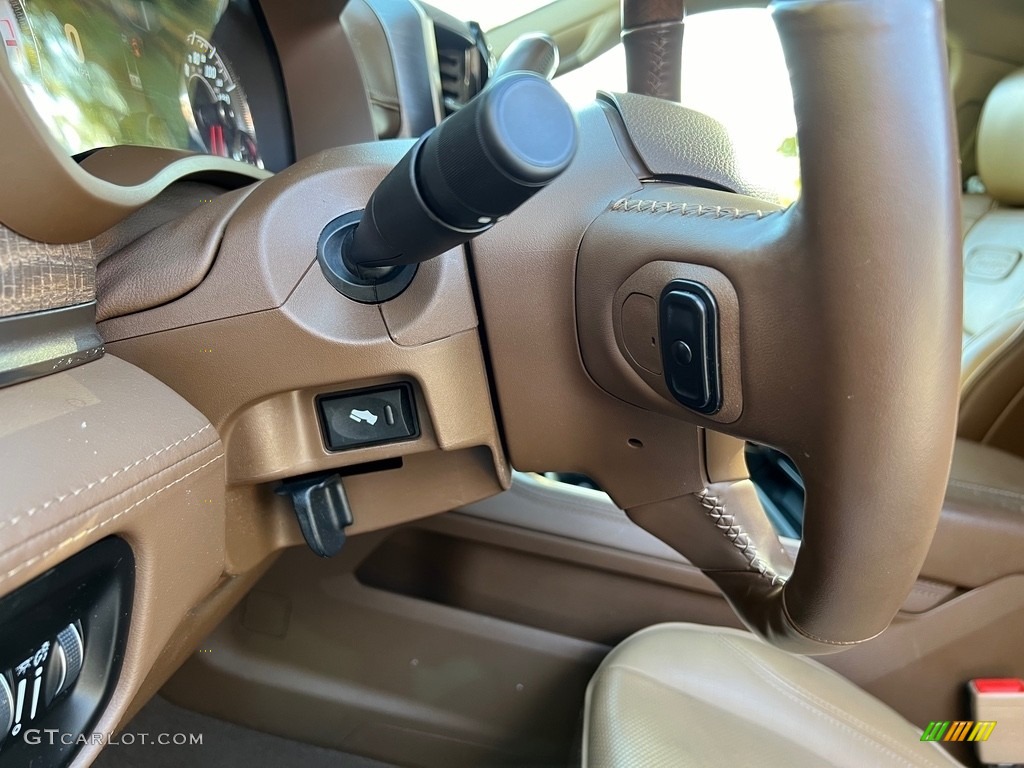 2022 Ram 2500 Limited Longhorn Crew Cab 4x4 Mountain Brown/Light Mountain Brown Steering Wheel Photo #146728622