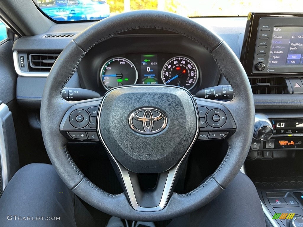 2022 Toyota RAV4 SE AWD Hybrid Black Steering Wheel Photo #146729024