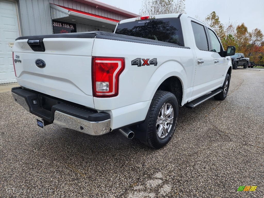 2015 F150 XLT SuperCrew 4x4 - Oxford White / Medium Earth Gray photo #4