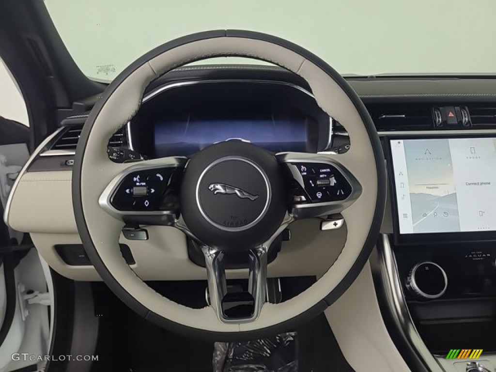 2024 Jaguar XF P250 R-Dynamic SE Light Oyster/Ebony Steering Wheel Photo #146729804