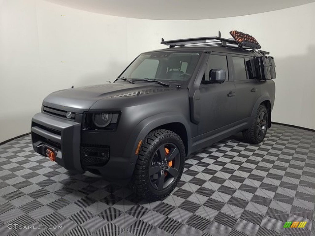 Santorini Black Metallic 2023 Land Rover Defender 130 SE TReK Edition Exterior Photo #146730047
