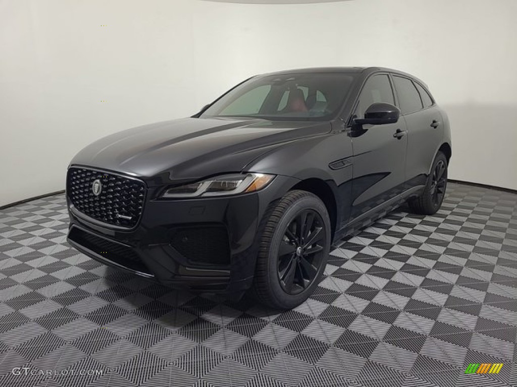 2024 F-PACE P250 R-Dynamic S - Santorini Black Metallic / Mars Red/Ebony photo #1