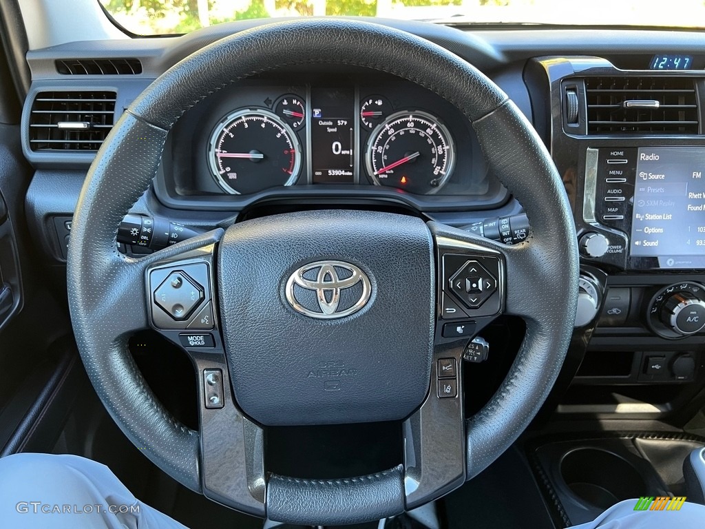 2022 Toyota 4Runner TRD Off Road 4x4 Black/Graphite Steering Wheel Photo #146730113