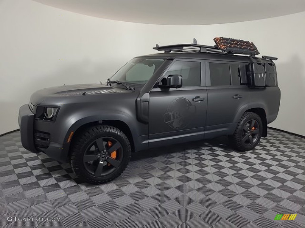 Santorini Black Metallic 2023 Land Rover Defender 130 SE TReK Edition Exterior Photo #146730155