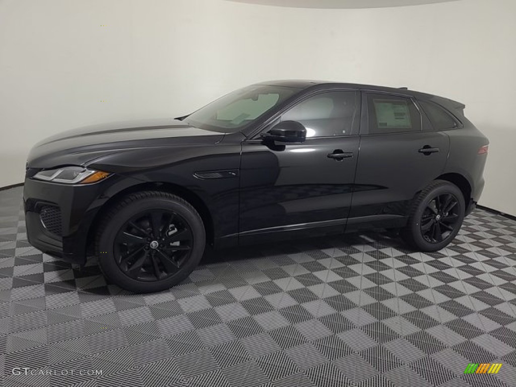 2024 F-PACE P250 R-Dynamic S - Santorini Black Metallic / Mars Red/Ebony photo #6