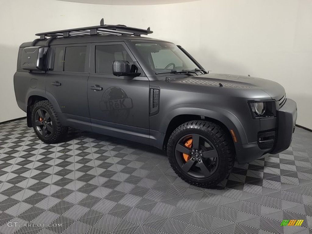 Santorini Black Metallic 2023 Land Rover Defender 130 SE TReK Edition Exterior Photo #146730260