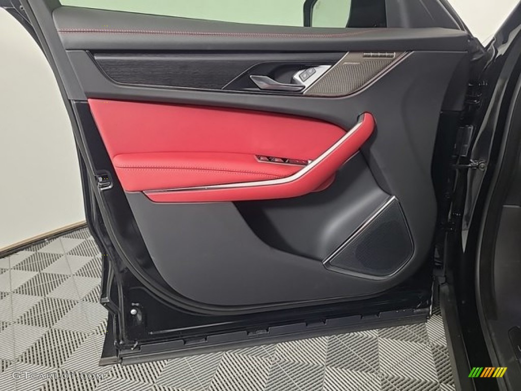 2024 F-PACE P250 R-Dynamic S - Santorini Black Metallic / Mars Red/Ebony photo #13