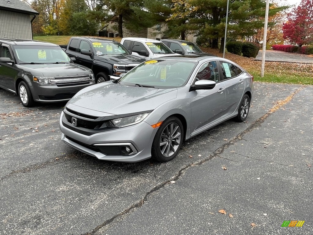 2019 Civic EX-L Sedan - Lunar Silver Metallic / Black photo #2