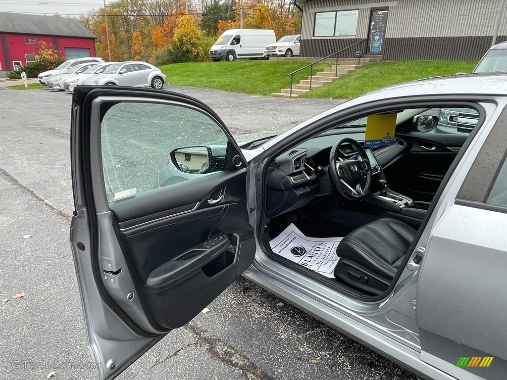 2019 Civic EX-L Sedan - Lunar Silver Metallic / Black photo #8