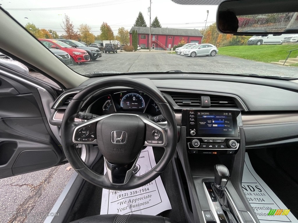 2019 Civic EX-L Sedan - Lunar Silver Metallic / Black photo #19