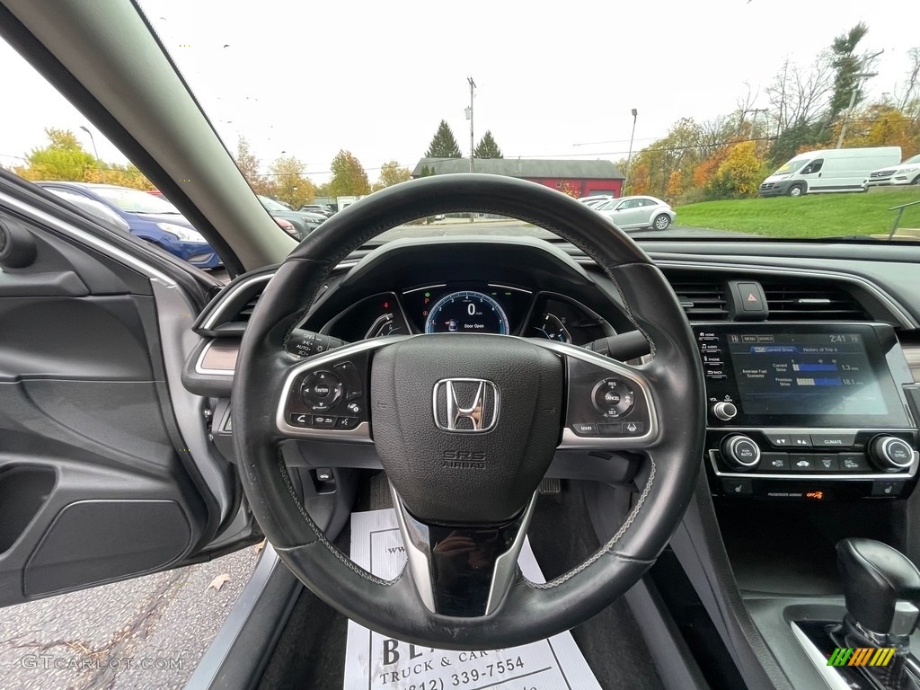 2019 Civic EX-L Sedan - Lunar Silver Metallic / Black photo #20