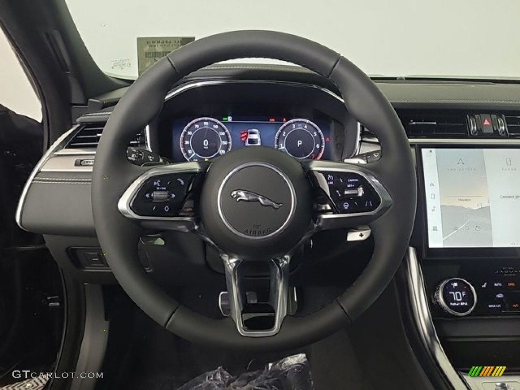 2024 Jaguar XF P250 R-Dynamic SE Ebony Steering Wheel Photo #146730986