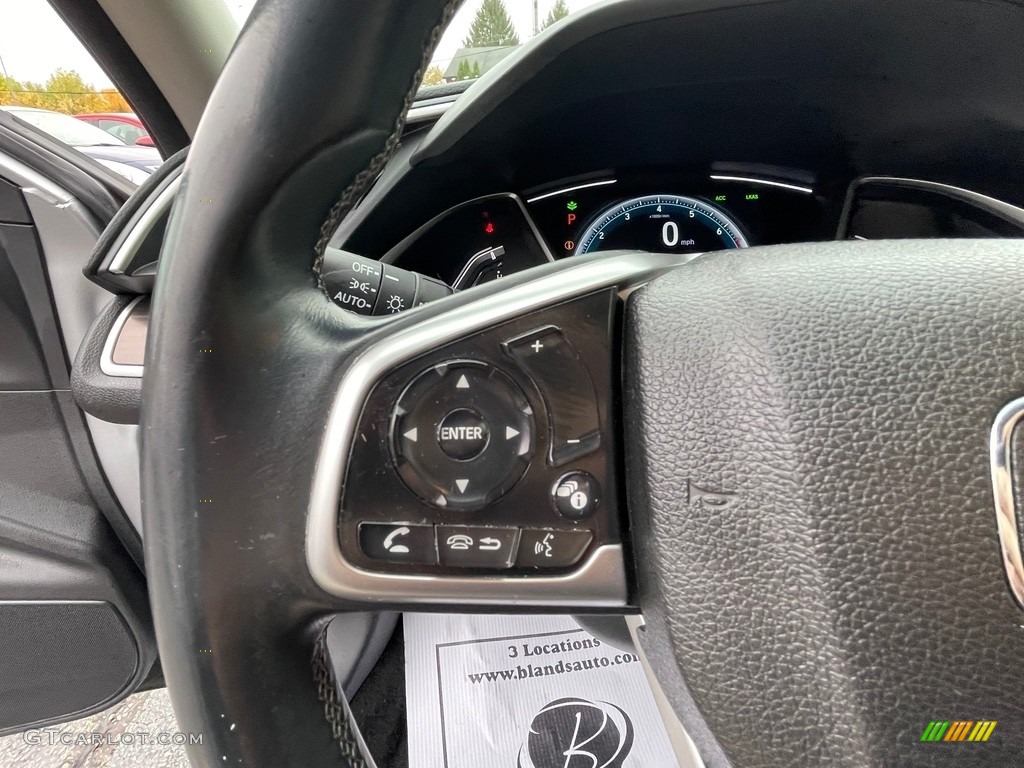 2019 Civic EX-L Sedan - Lunar Silver Metallic / Black photo #22