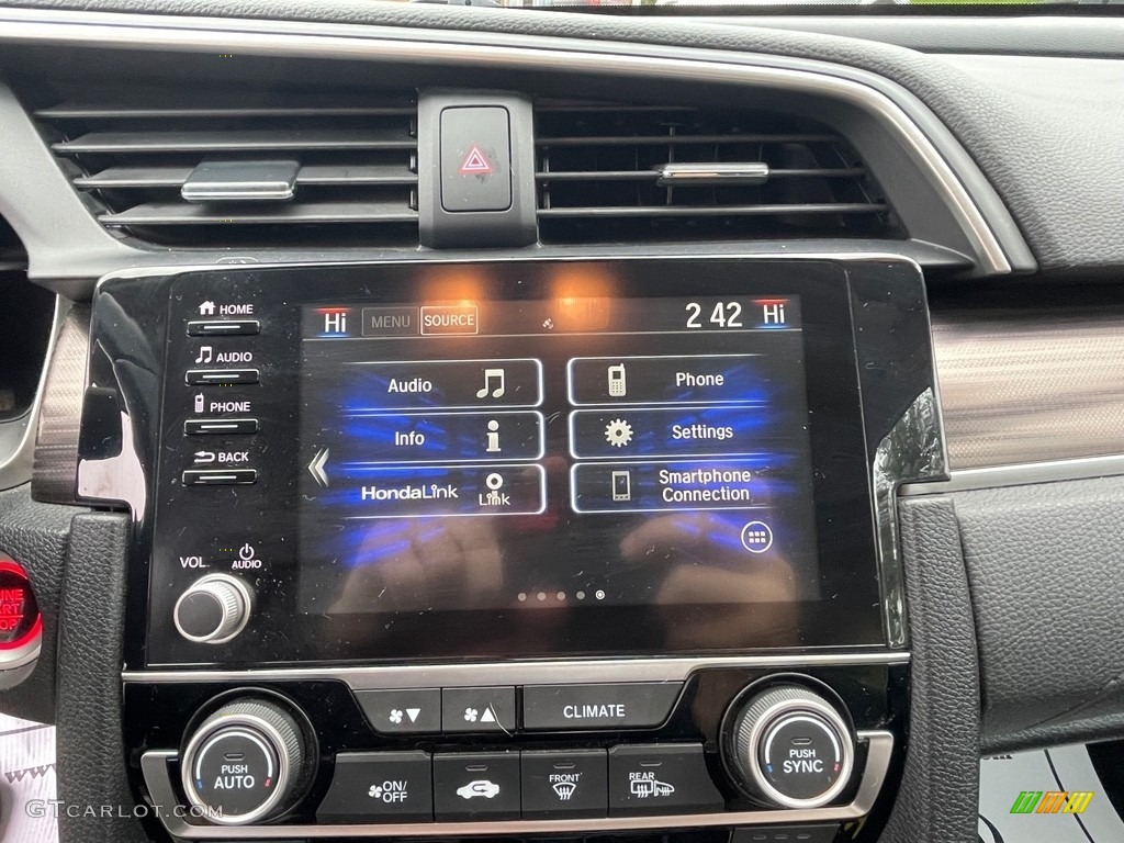2019 Civic EX-L Sedan - Lunar Silver Metallic / Black photo #28