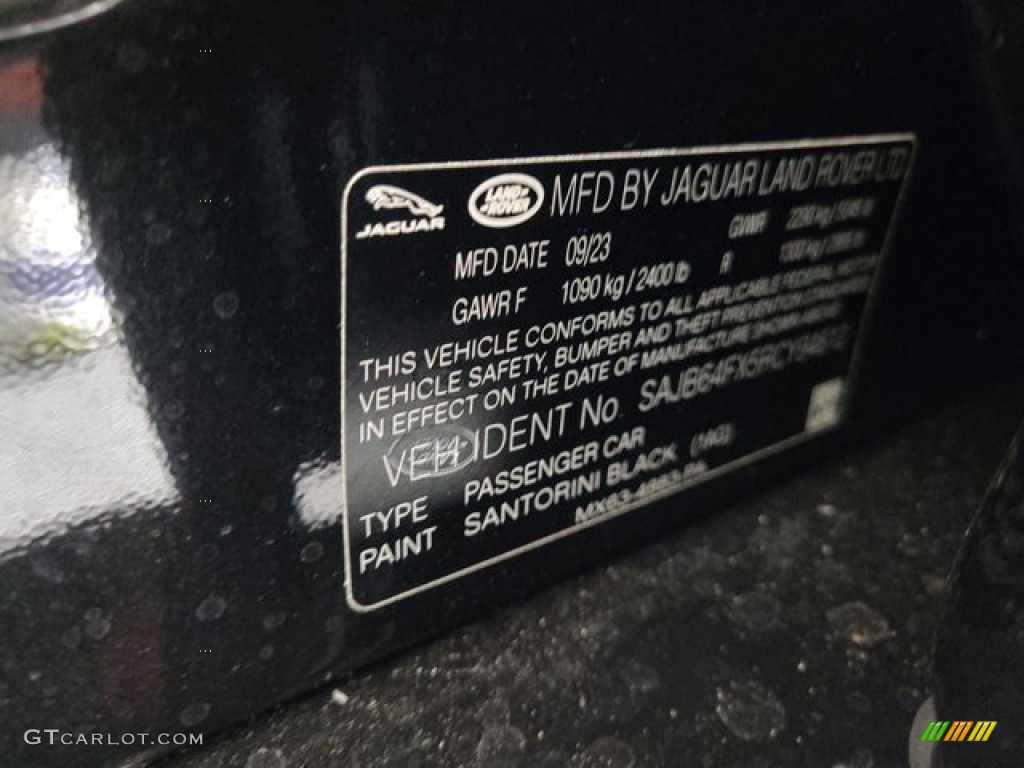 2024 Jaguar XF P250 R-Dynamic SE Color Code Photos