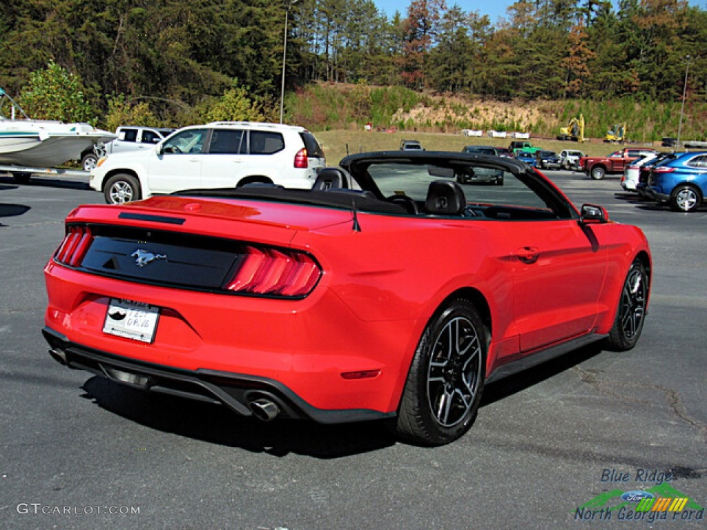 Race Red 2021 Ford Mustang EcoBoost Premium Convertible Exterior Photo #146731258