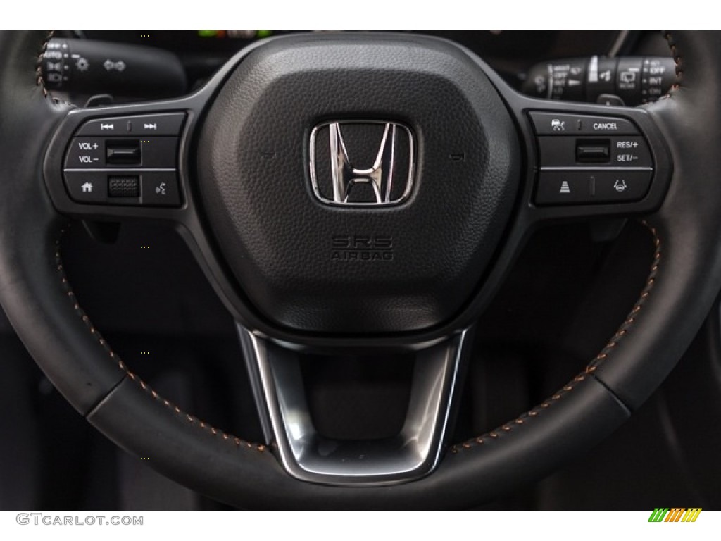 2024 Honda CR-V Sport-L Hybrid Black Steering Wheel Photo #146731504