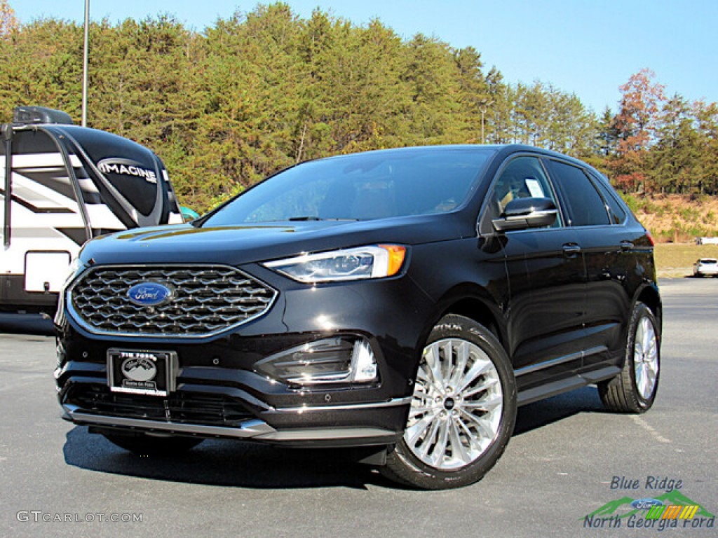 Agate Black Metallic 2024 Ford Edge Titanium AWD Exterior Photo #146731750