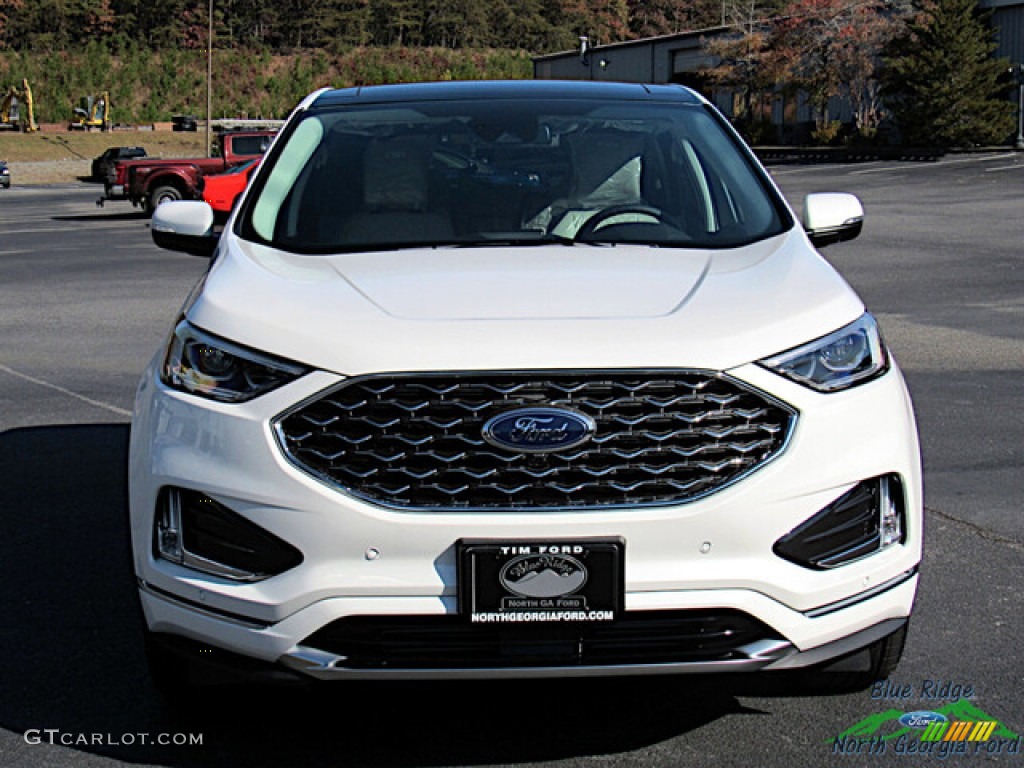 2024 Edge Titanium AWD - Star White Metallic Tri-Coat / Medium Soft Ceramic photo #4
