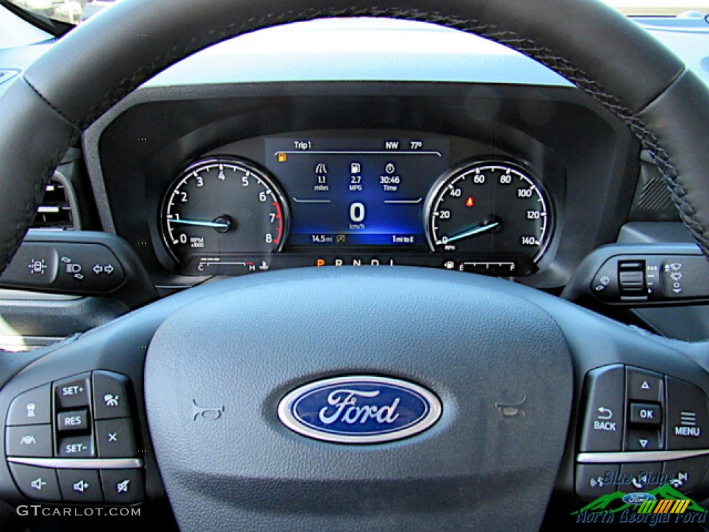 2023 Ford Maverick Lariat Tremor AWD Black Onyx Steering Wheel Photo #146732239