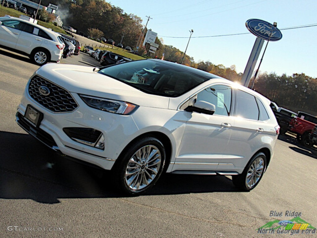 2024 Edge Titanium AWD - Star White Metallic Tri-Coat / Medium Soft Ceramic photo #24