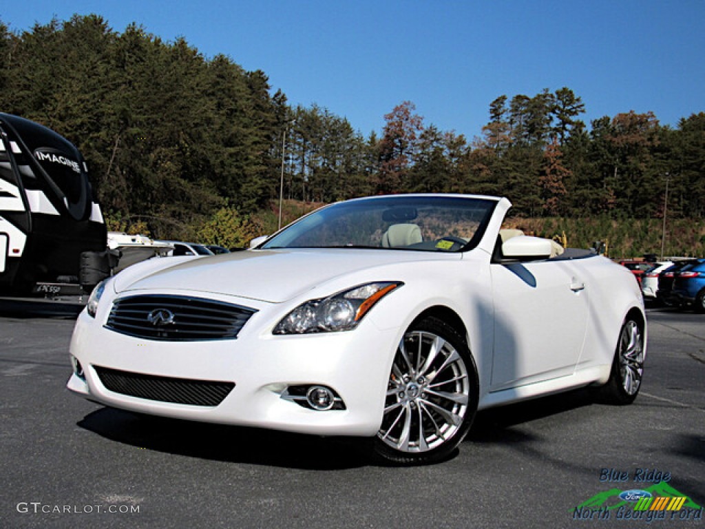 2013 G 37 Convertible - Moonlight White / Wheat photo #1