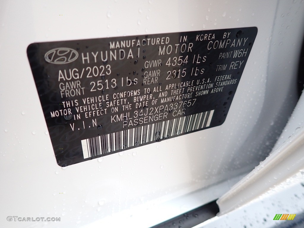 2023 Hyundai Sonata Limited Color Code Photos