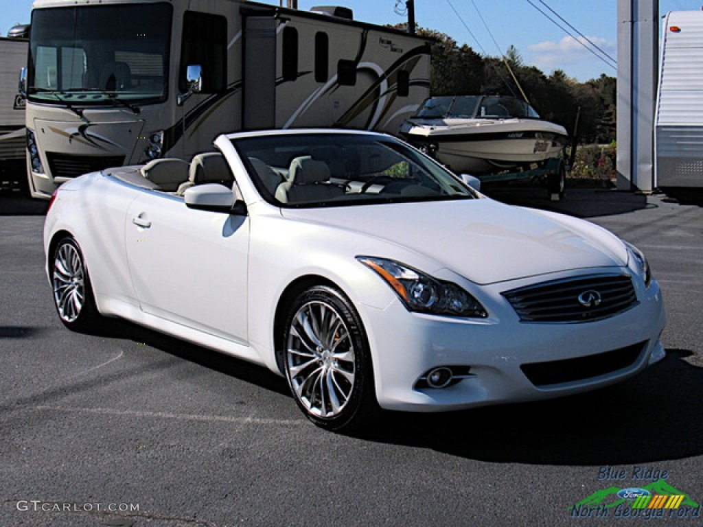 2013 G 37 Convertible - Moonlight White / Wheat photo #8