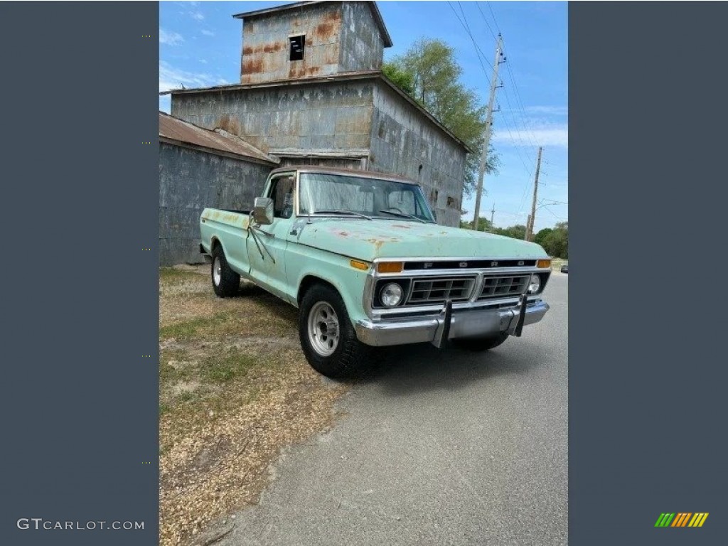 Light Jade 1977 Ford F150 Custom Regular Cab Exterior Photo #146734580