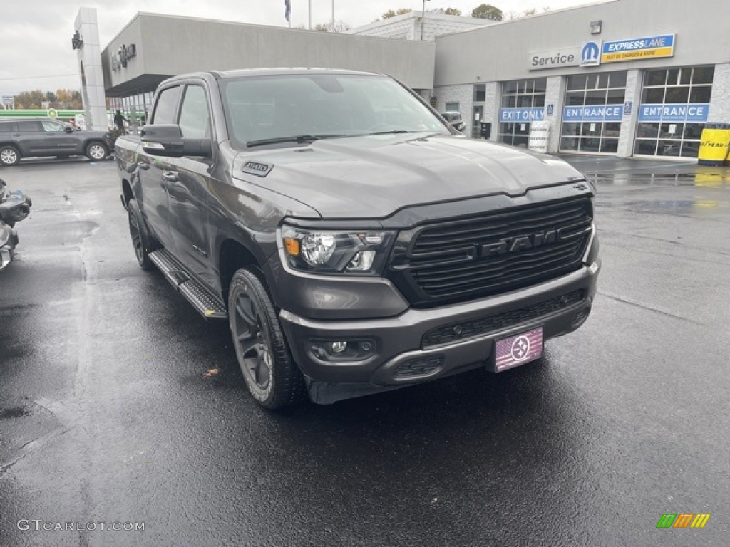 2021 1500 Big Horn Crew Cab 4x4 - Granite Crystal Metallic / Black photo #1
