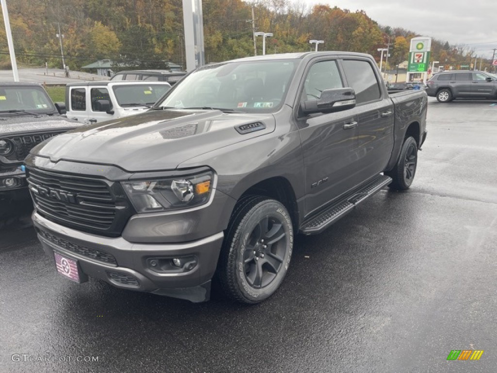 2021 1500 Big Horn Crew Cab 4x4 - Granite Crystal Metallic / Black photo #3