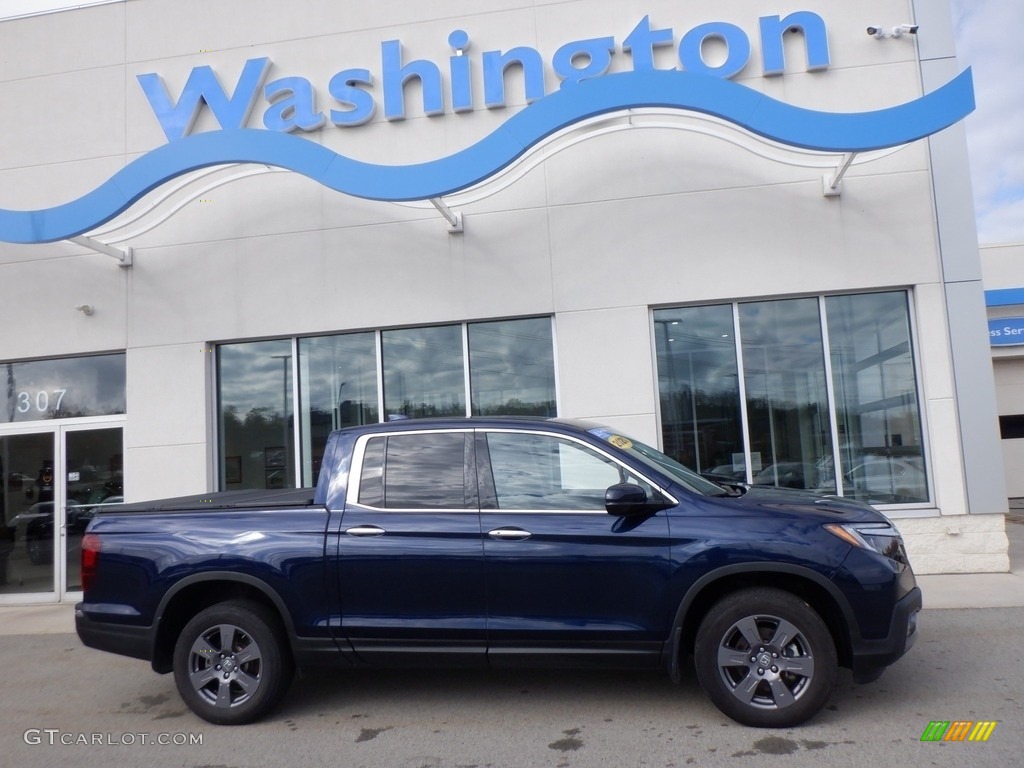 2020 Ridgeline RTL-E AWD - Obsidian Blue Pearl / Gray photo #2