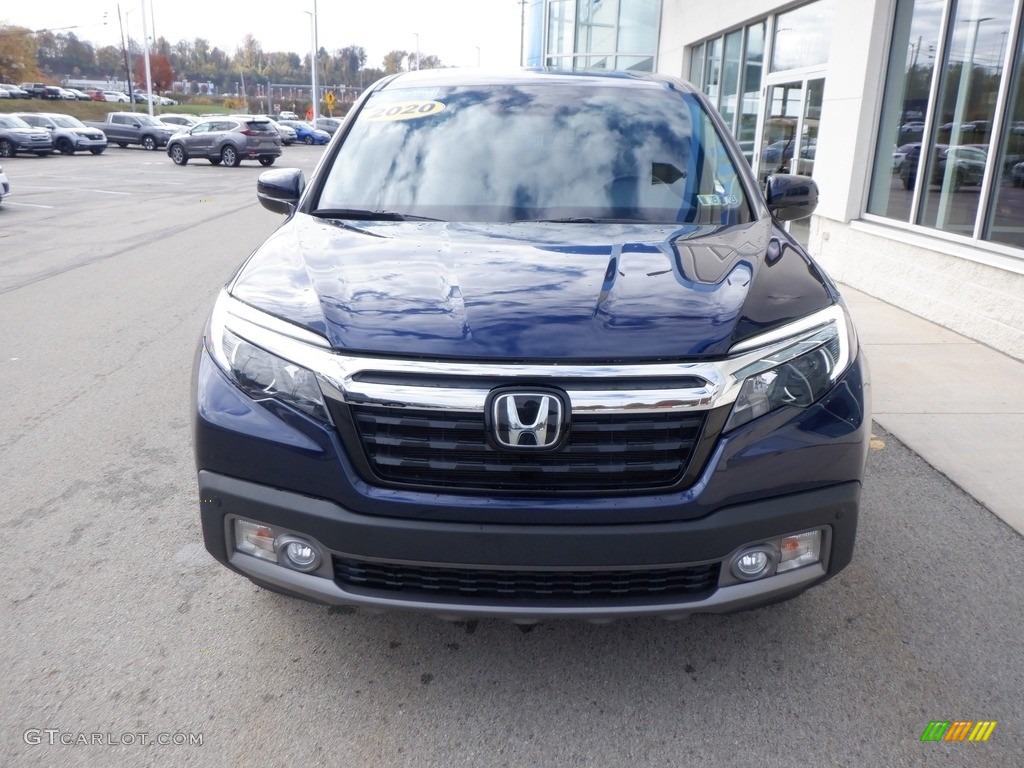 2020 Ridgeline RTL-E AWD - Obsidian Blue Pearl / Gray photo #12
