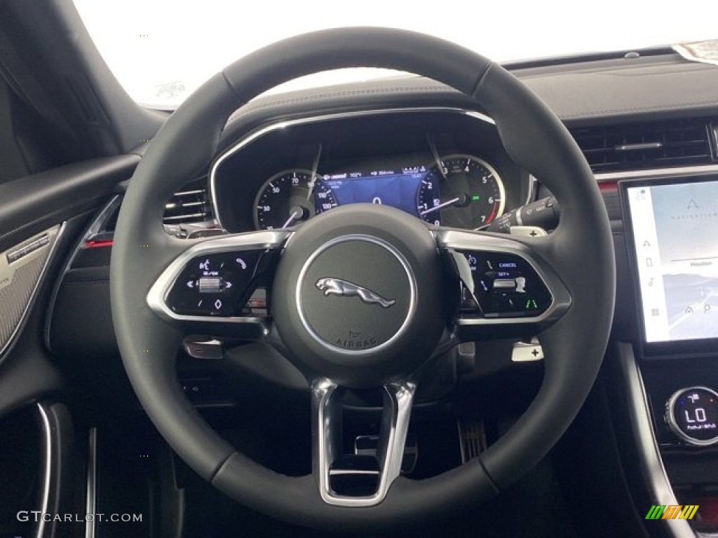 2023 Jaguar XF SE Ebony Steering Wheel Photo #146735521