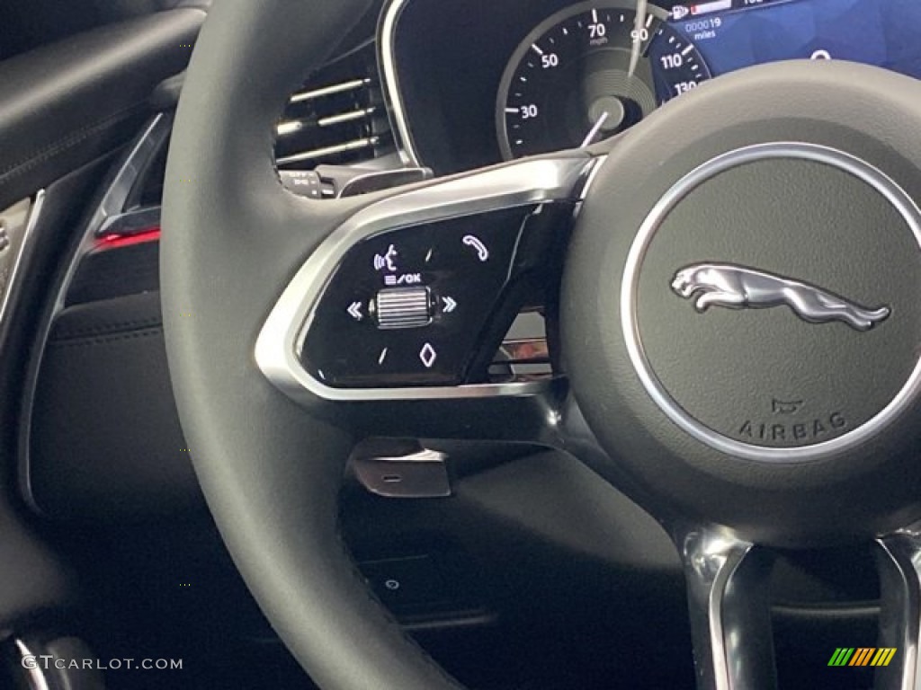 2023 Jaguar XF SE Ebony Steering Wheel Photo #146735536