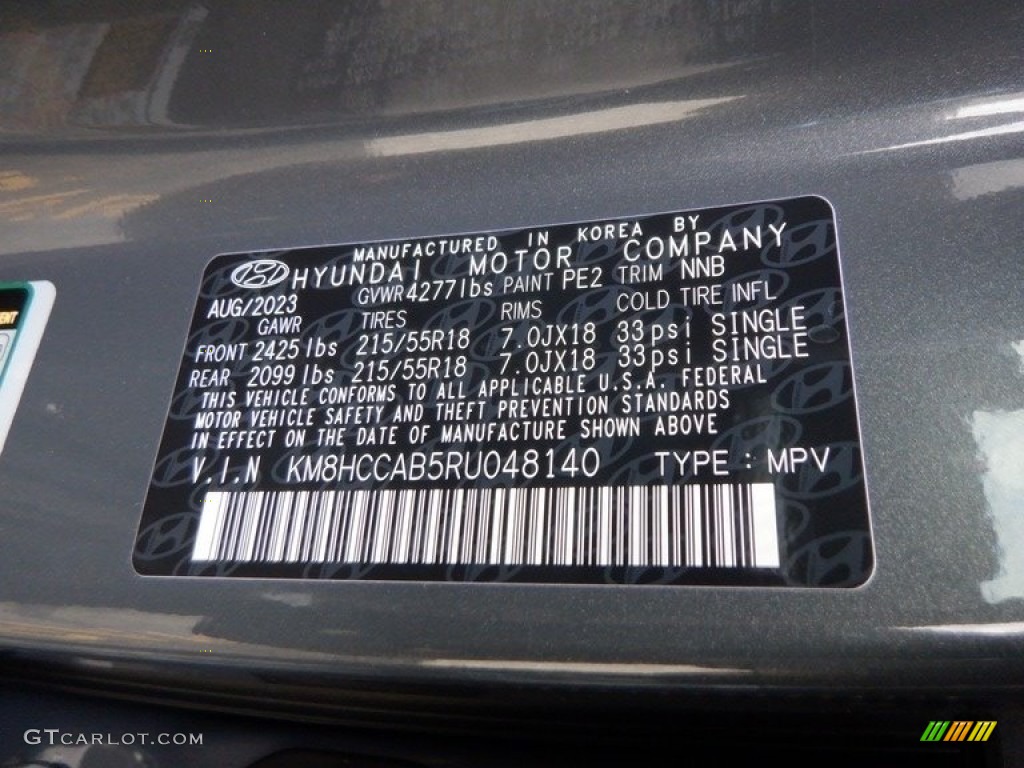 2024 Kona SEL AWD - Ecotronic Gray Pearl / Black photo #27