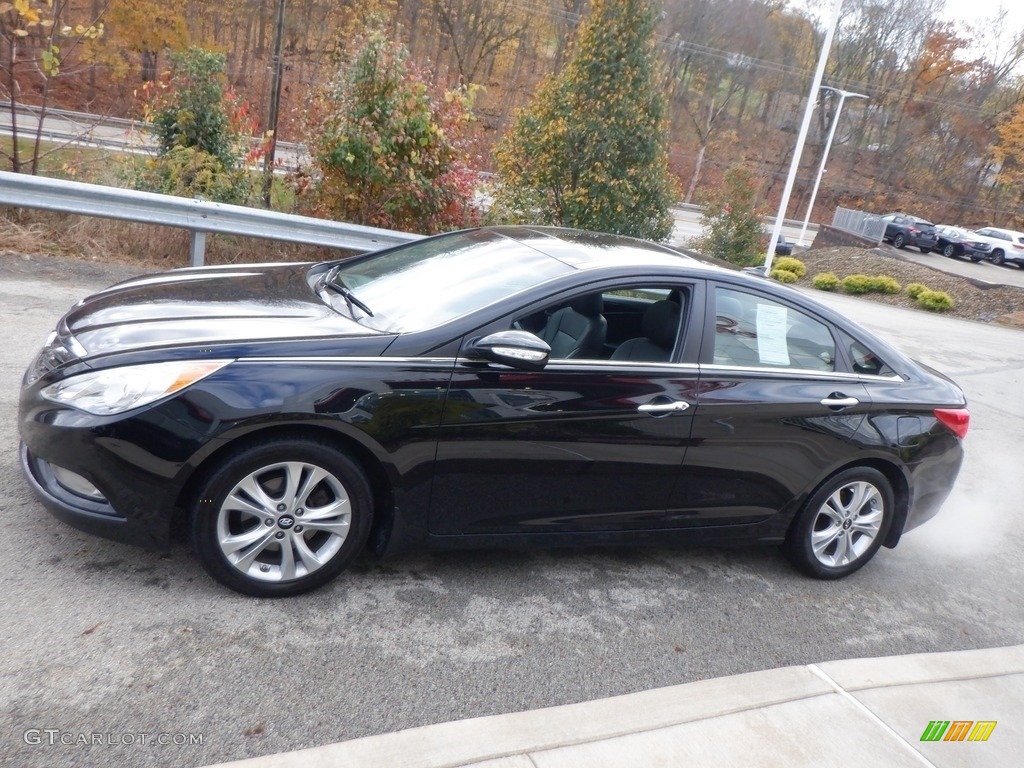 2012 Sonata Limited - Midnight Black / Black photo #6