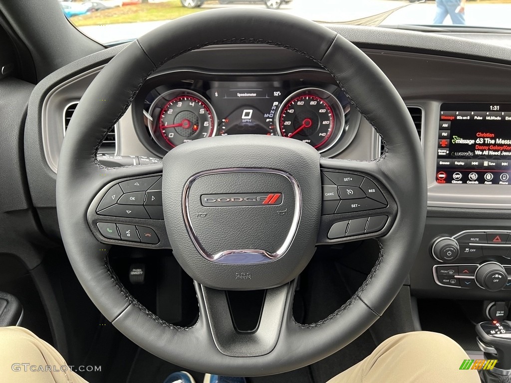2023 Dodge Charger SXT Black Steering Wheel Photo #146736592