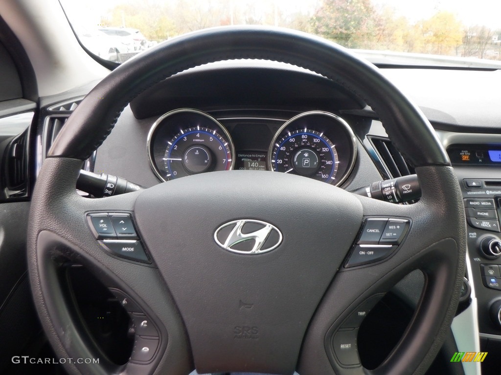 2012 Sonata Limited - Midnight Black / Black photo #22